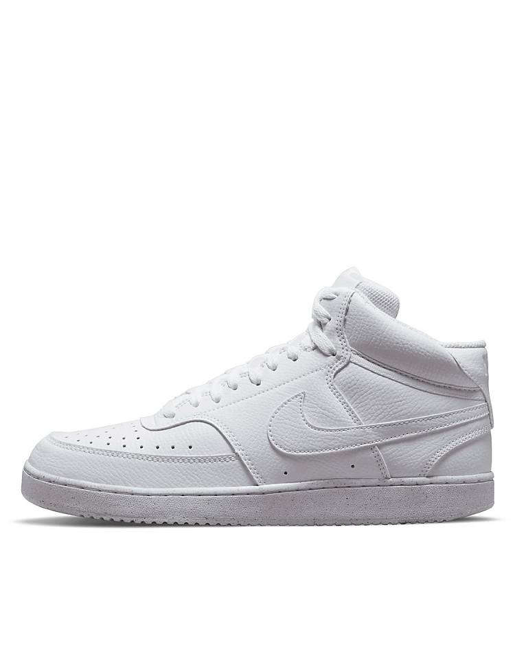 Nike Court Vision Mid Next sneakers in triple white